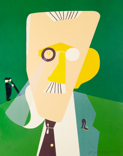 Eduardo Arroyo | Retrato de James Joyce