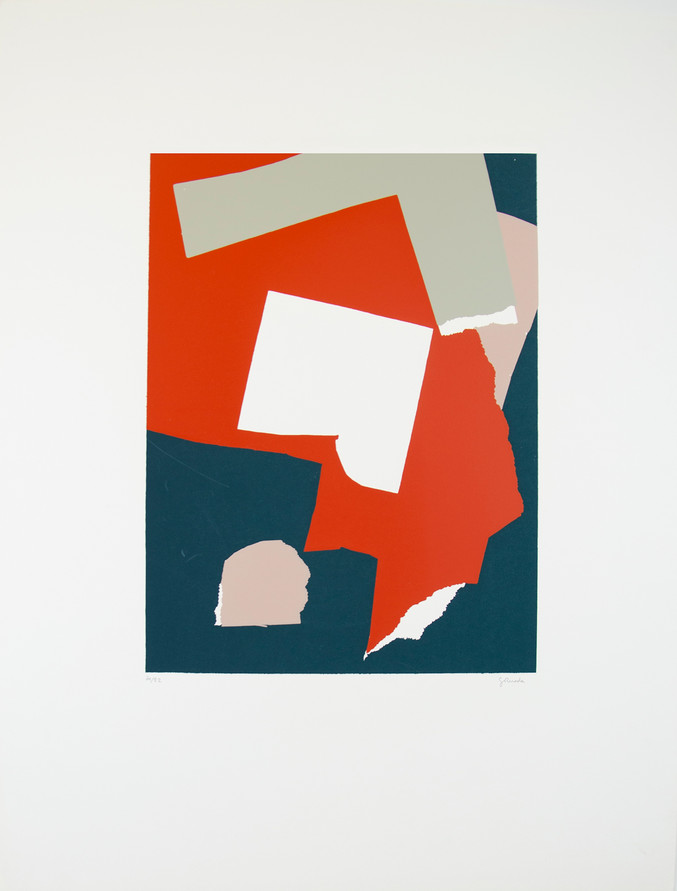 Gerardo Rueda | Collage con presencia roja