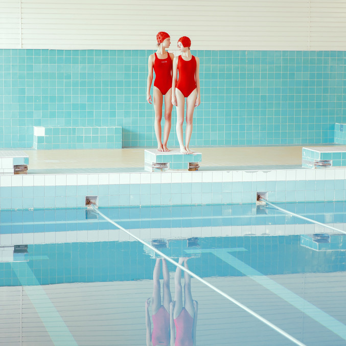 Mária Švarbová | Swimming Trinity, Red Twins