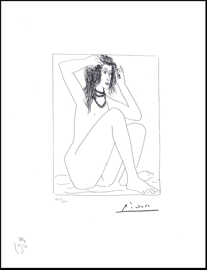 Pablo Picasso | 135 Femme nue se courunnant de fleurs