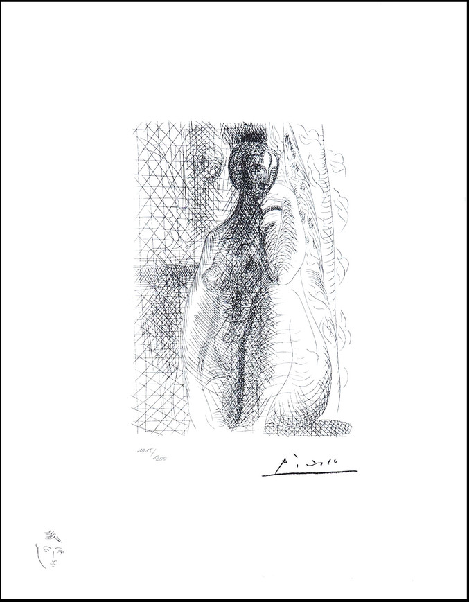 Pablo Picasso | 139 Femme nue devant une Statue