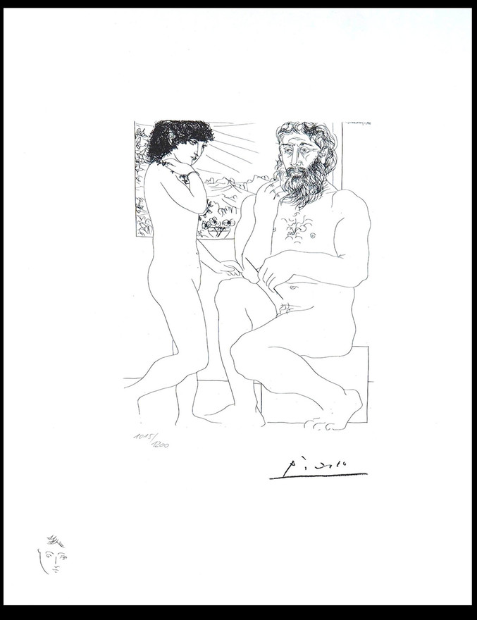 Pablo Picasso | 177 Sculpteur et Mpdèñe debout