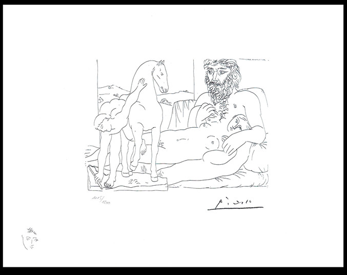Pablo Picasso | 164 Le repos du Sculpteur devant le Jeune Cavalier