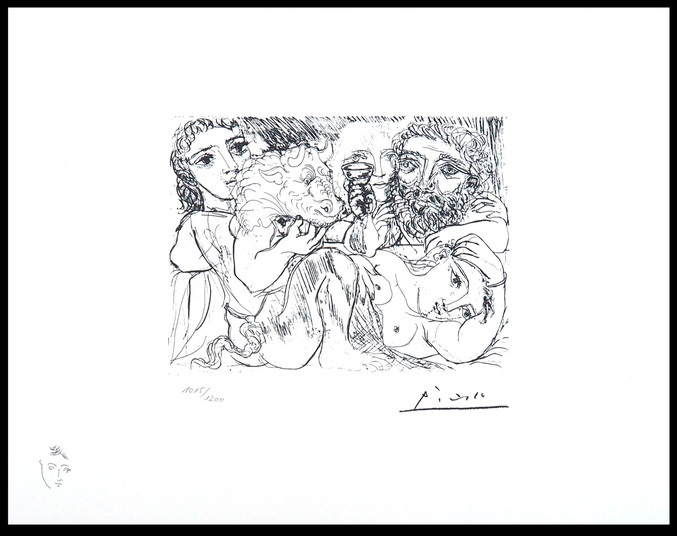 Pablo Picasso | 200 Minotaure, Buveur et femmes