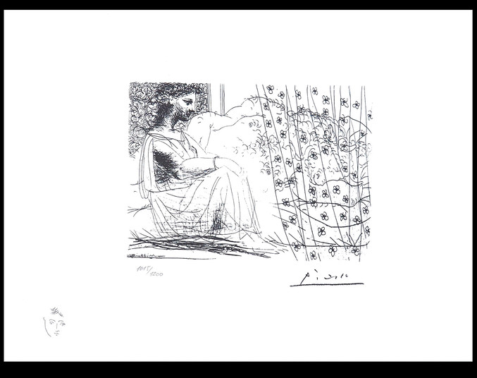 Pablo Picasso | 193 Minotaure endormi contemplé par une femme