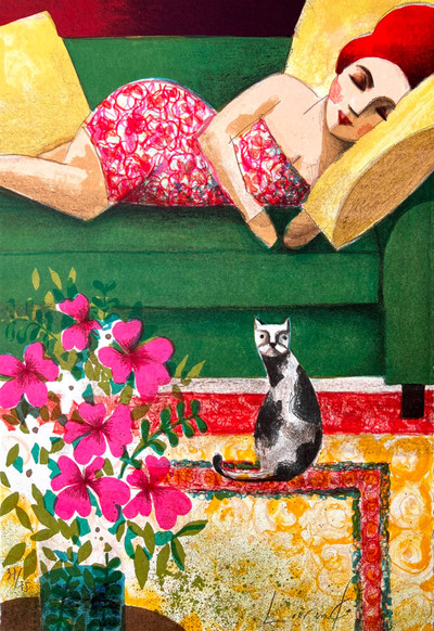 Didier Lourenço | Cat and flower
